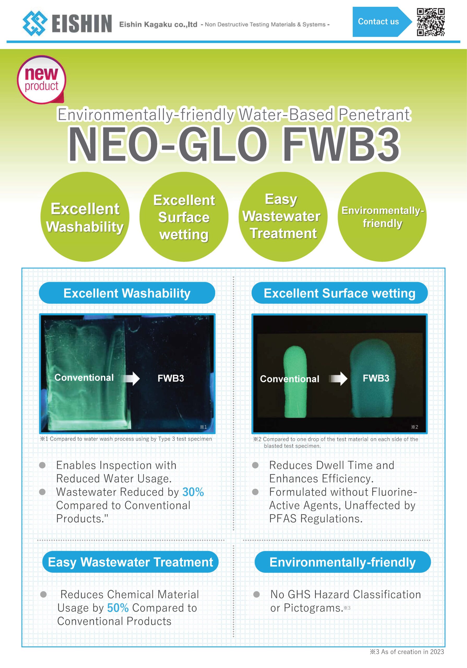 Fluorescent Penetrant Inspection"NEO GLO"FWB3